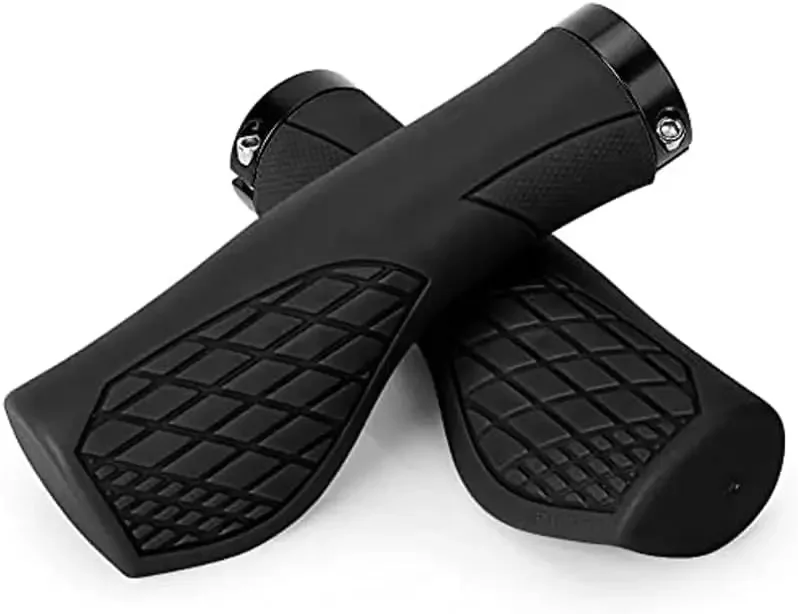 Commuting On Mountain Bike - Alloy Rubber Bike Grips Single Lock-on