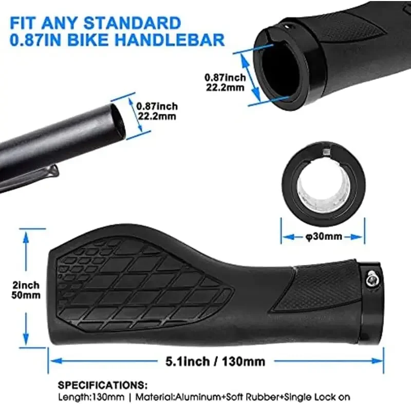 Alloy Rubber Bike Grips Single - Commuting On Mountain Bike review and price