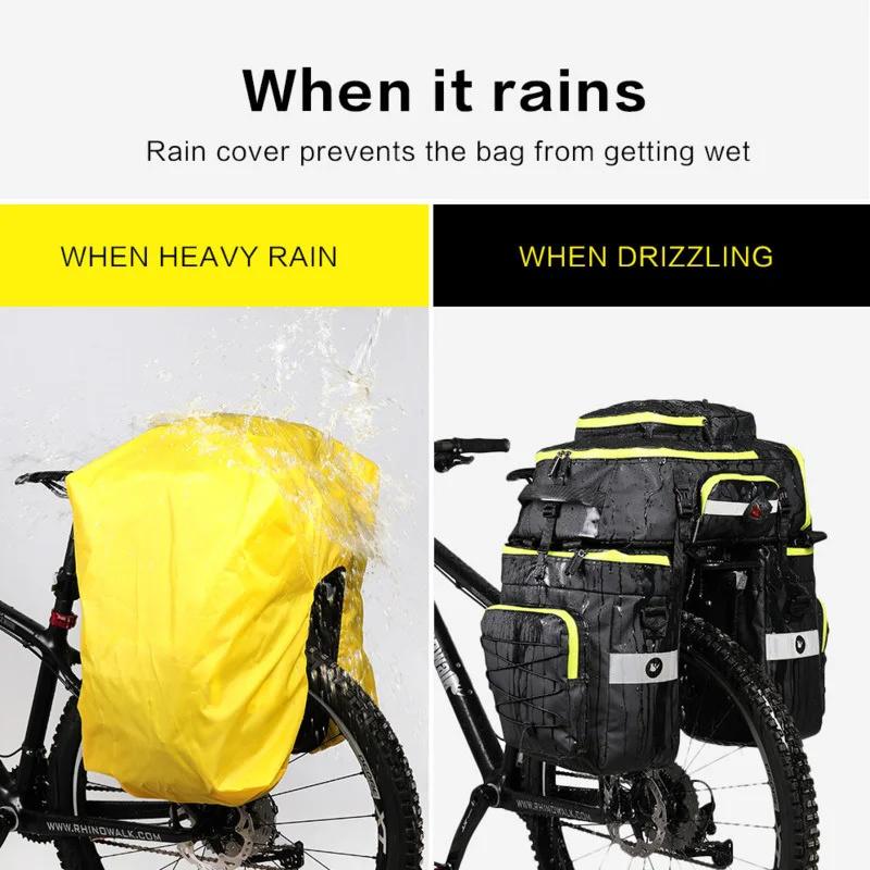 60L 3 In 1 Mountain Road Bicyc - Panniers Waterproof Rear review and price