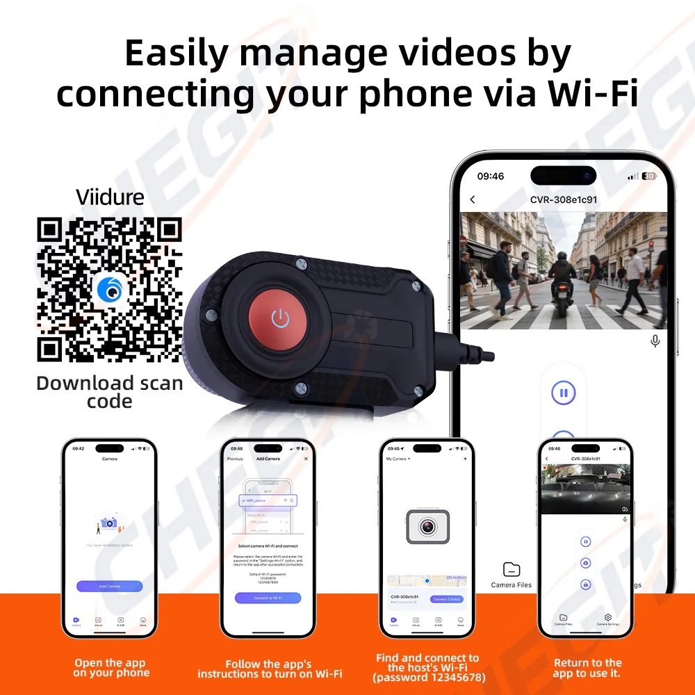 New 2K HD Motorcycle DVR WiFi  - Cycling Loop review and price