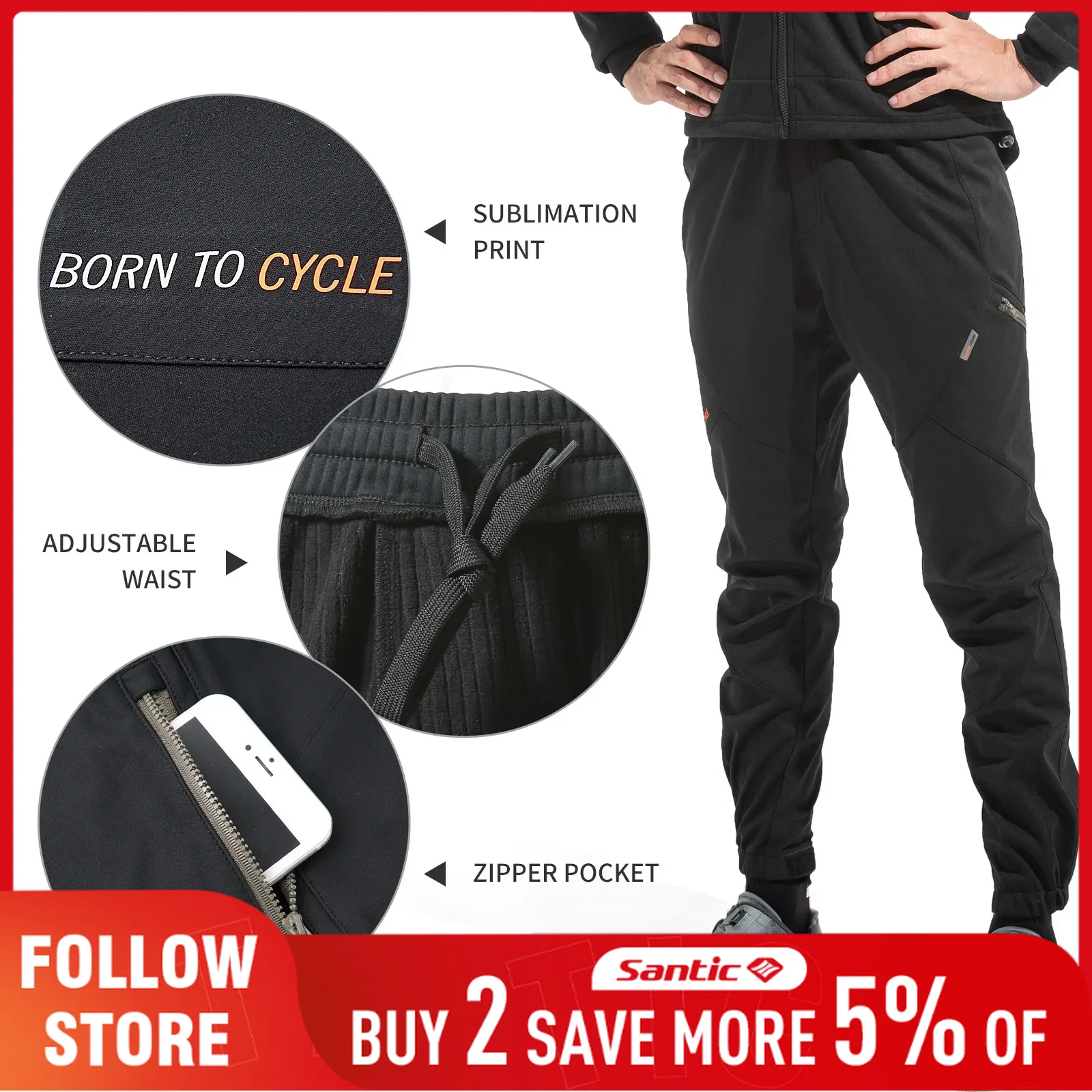 Santic Casual Cycling Pants Me - Cycling Commute Pants review and price