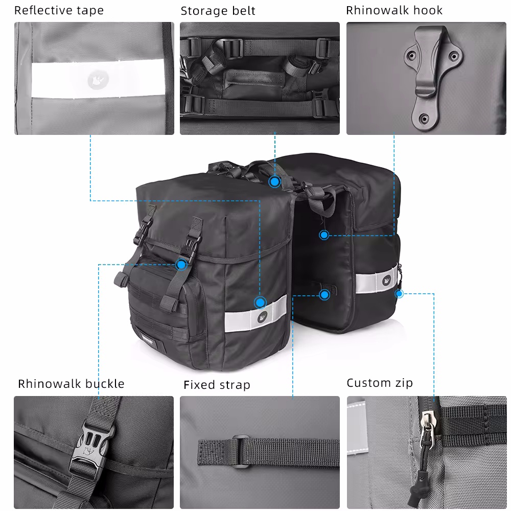 40L Bicycle Pannier Bag 2 in 1 - Panniers Waterproof Rear review and price