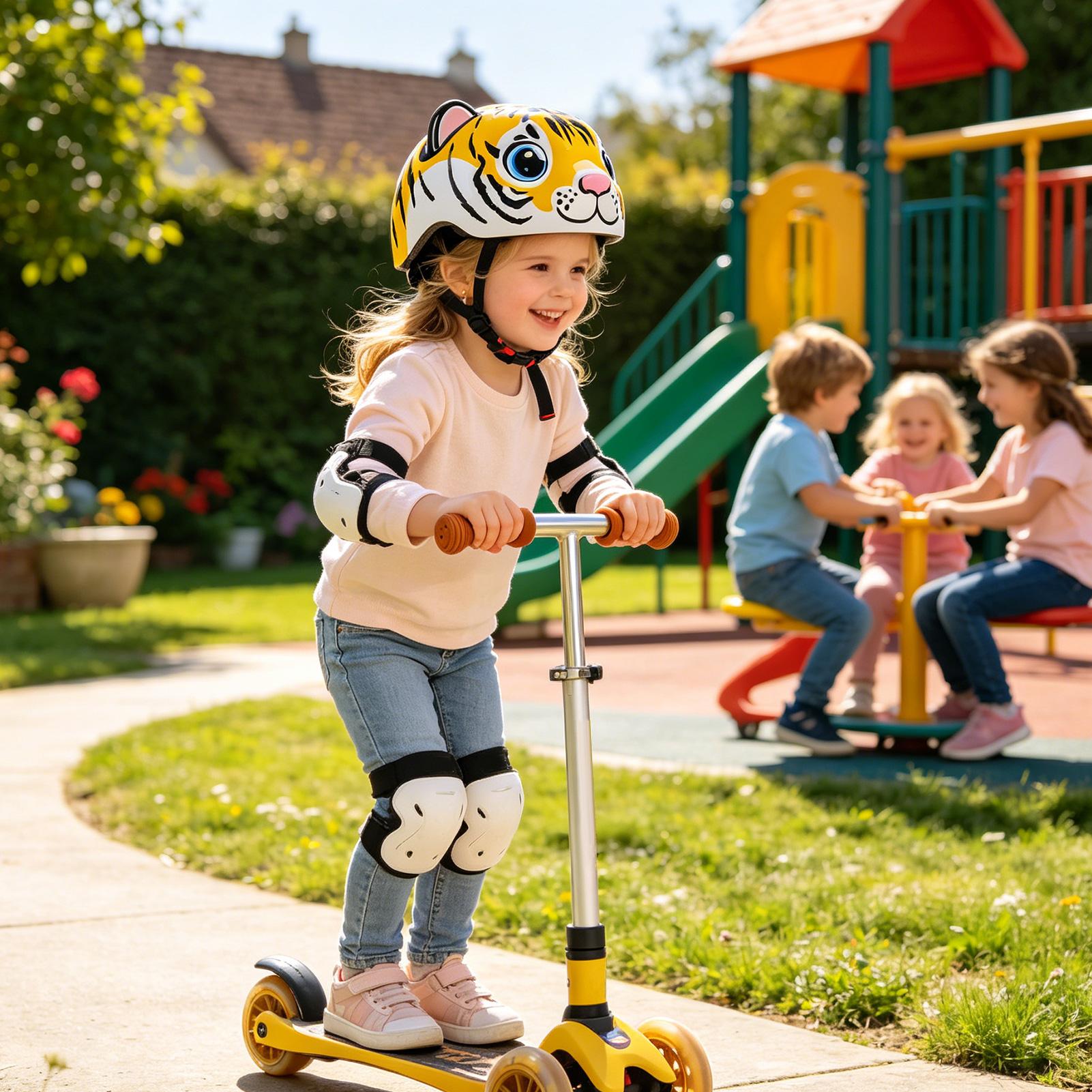 Kids Helmet Tiger Pattern Adju - Commute Cycling Helmet review and price