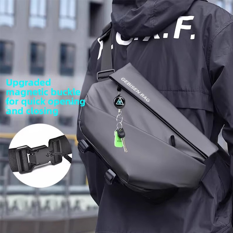 Magnetic Buckle Men Crossbody  - Cycling Commuter Bag review and price