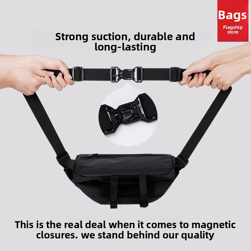Magnetic Buckle Men Crossbody  - Cycling Commuter Bag review and price
