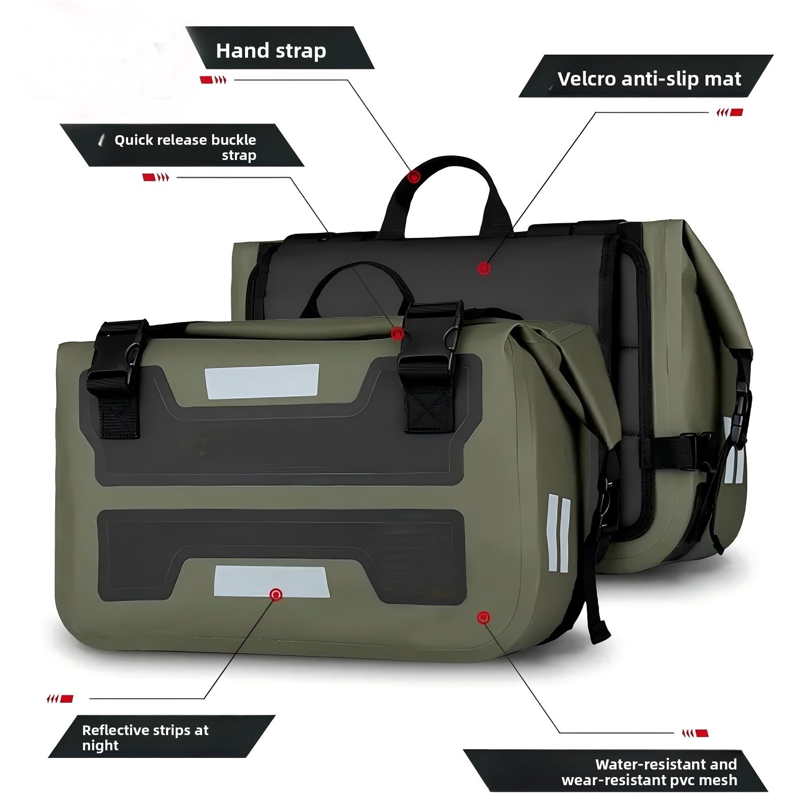 30L x2 Motorcycle Saddle Bags  - Panniers Waterproof Rear review and price