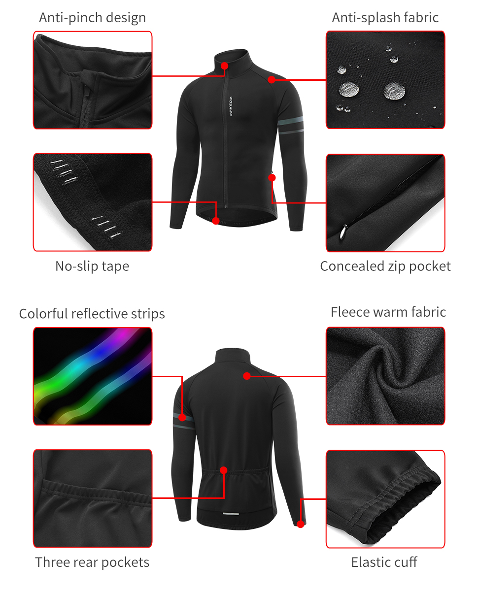 WOSAWE Men'sThermal Winter Cyc - Cycling Commuter Jacket review and price